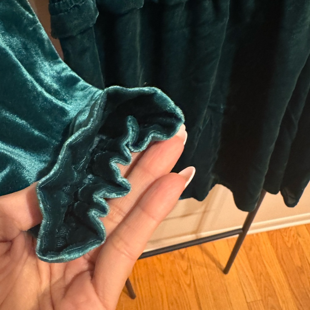 Crew Cuts Smocked Velvet Dress - Picture 5 of 7
